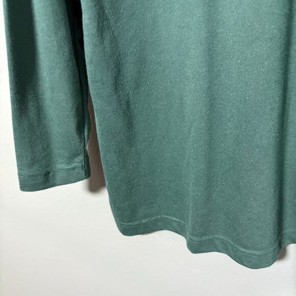 Gitano Women's Vintage 1990's Forest Green Lace Neck Tee - Size Medium - Grunge - Picture 4 of 6